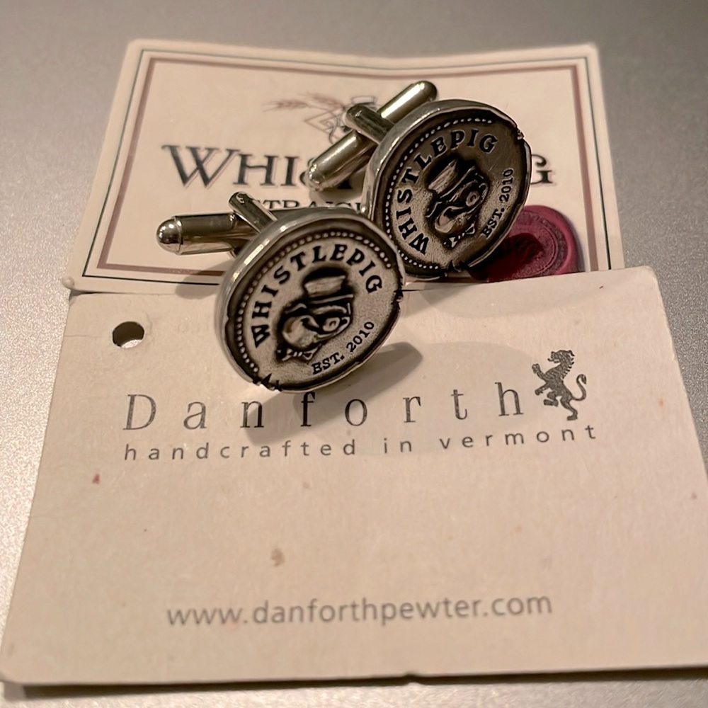 Handcrafted Pewter Cufflinks - Whistle Pig